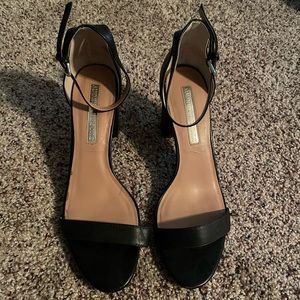 Audrey Brooke Black Ankle Strap Heels Classy Elegant